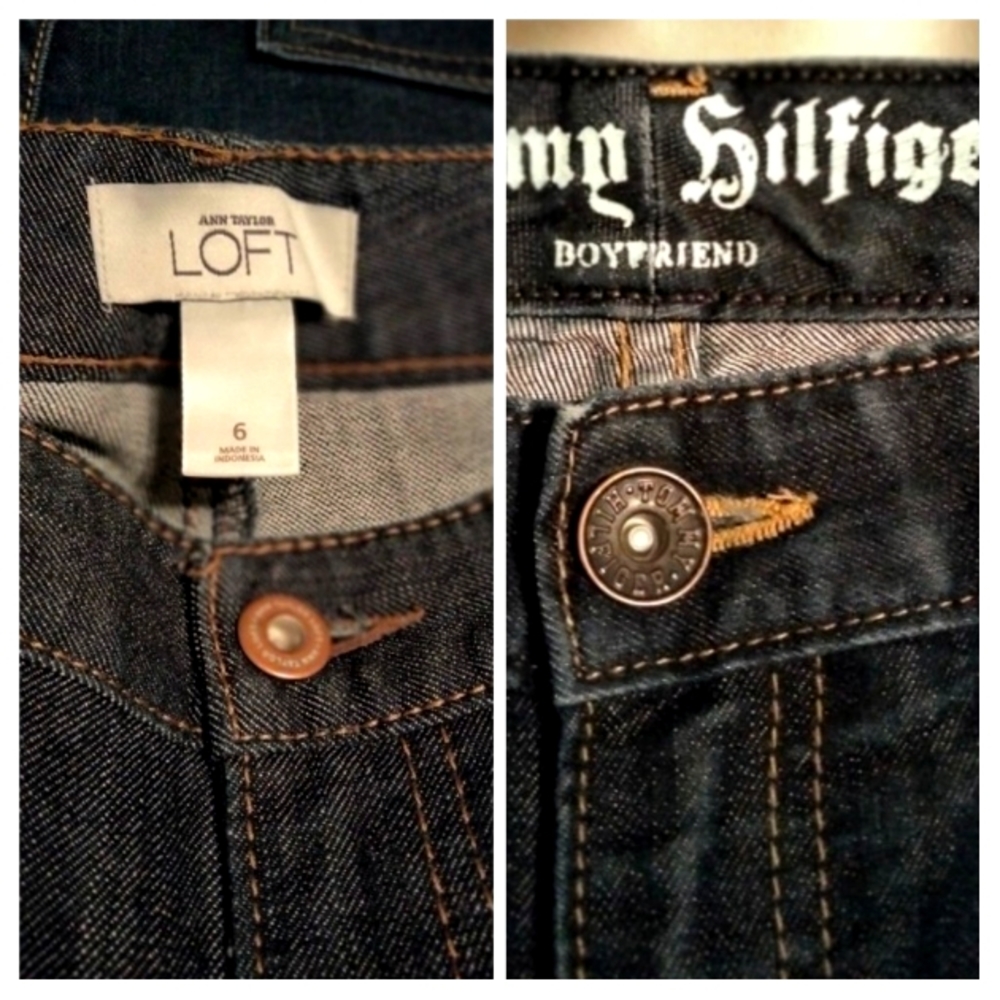2 Tommy Hilfiger jeans & 1 pair of Ann Taylor Loft
